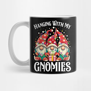 Funny Christmas Gnome Hanging With My Gnomies Family Pajamas Mug